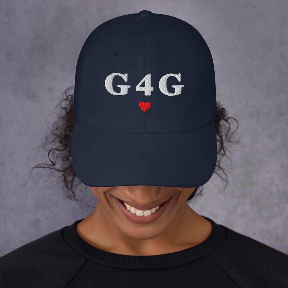 Gift set component 1 of 3 — G4G Dad Hat in Navy, Printful mockup