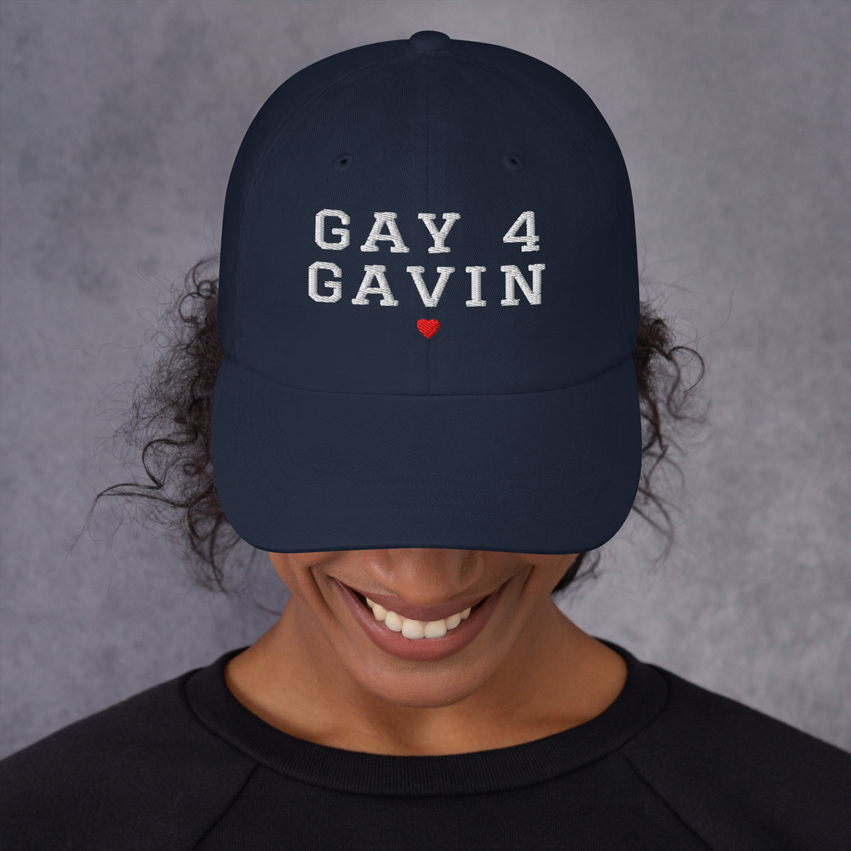 Gay 4 Gavin Cap in Navy — front view, product mockup
