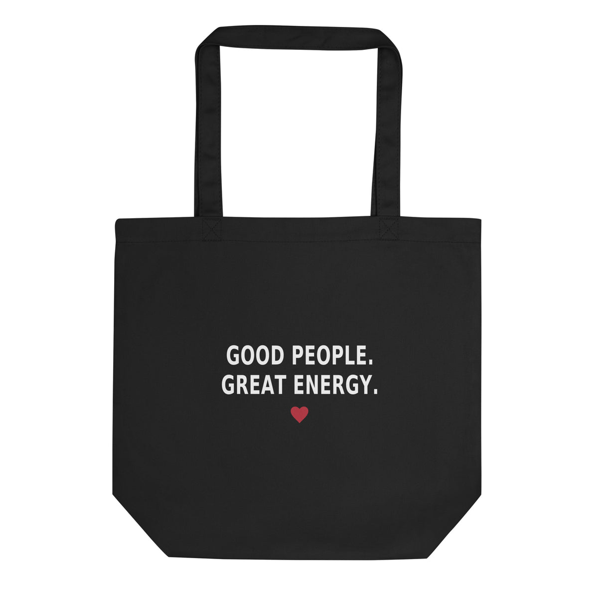Good People Tote in Black — front view, product mockup