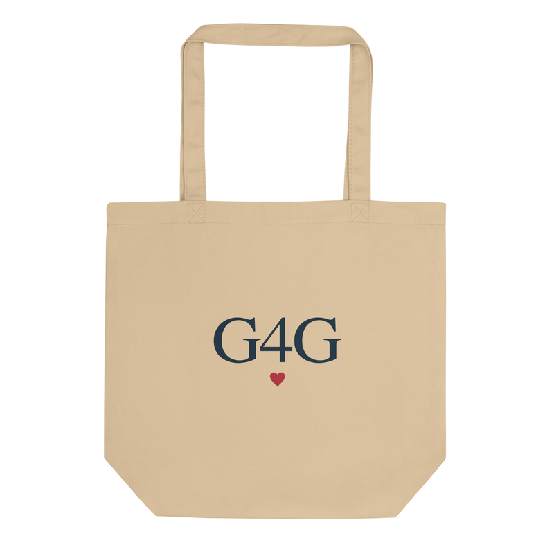 G4G Tote in Oyster — front view, product mockup